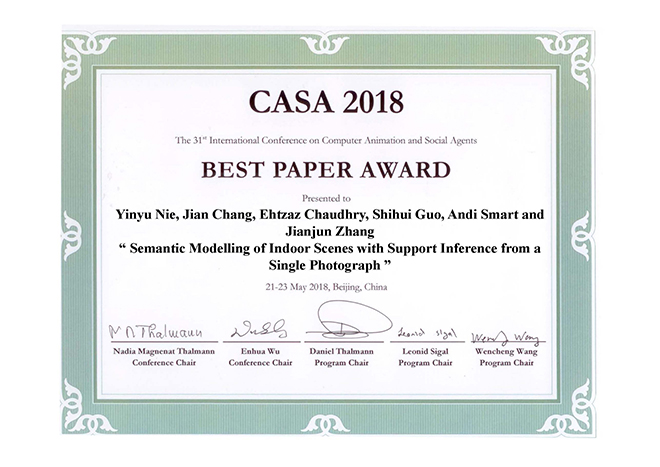 Casa 2018 Best Paper